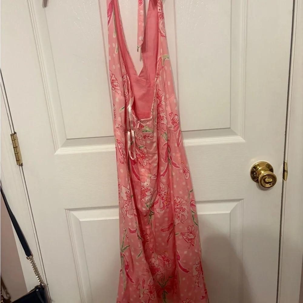 VINTAGE Lilly Pulitzer Pink Halter Dress - Picture 4 of 7